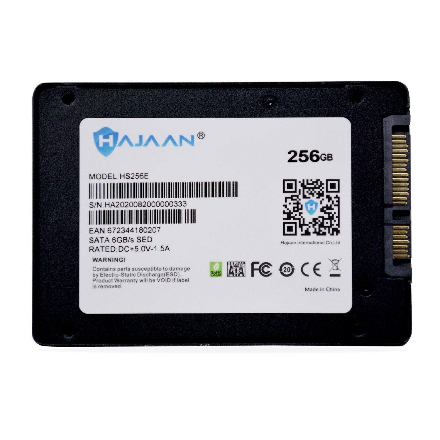 HAJAAN 256 GB Internal PC SSD- SATA III 6 Gb/s, 3D NAND TLC, 2.5”, Up to 550MB/s , Internal Solid State Drive for Laptop Tablet PC Desktop - 1 Year Warranty