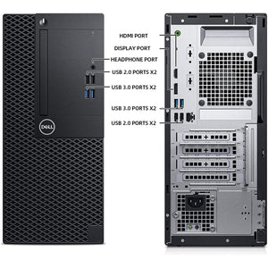 Dell OptiPlex 3060 Tower Desktop Computer PC, Intel Hexa-Core i5 - 8th Gen Up to 4.10 GHz Processor, 16GB DDR4 RAM, 512GB SSD, Windows 11 Pro, WIFI - Refurbished