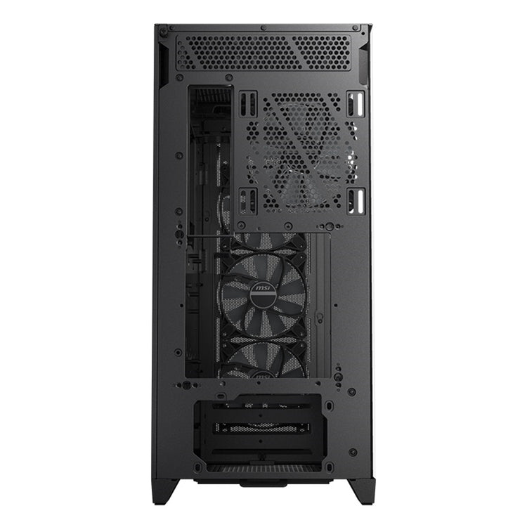 MSI MPG GUNGNIR 300R Airflow Mid-Tower ARGB Fan Gaming Case - Patented DIY friendly design with Omnidirectional Graphics Card - White / Black