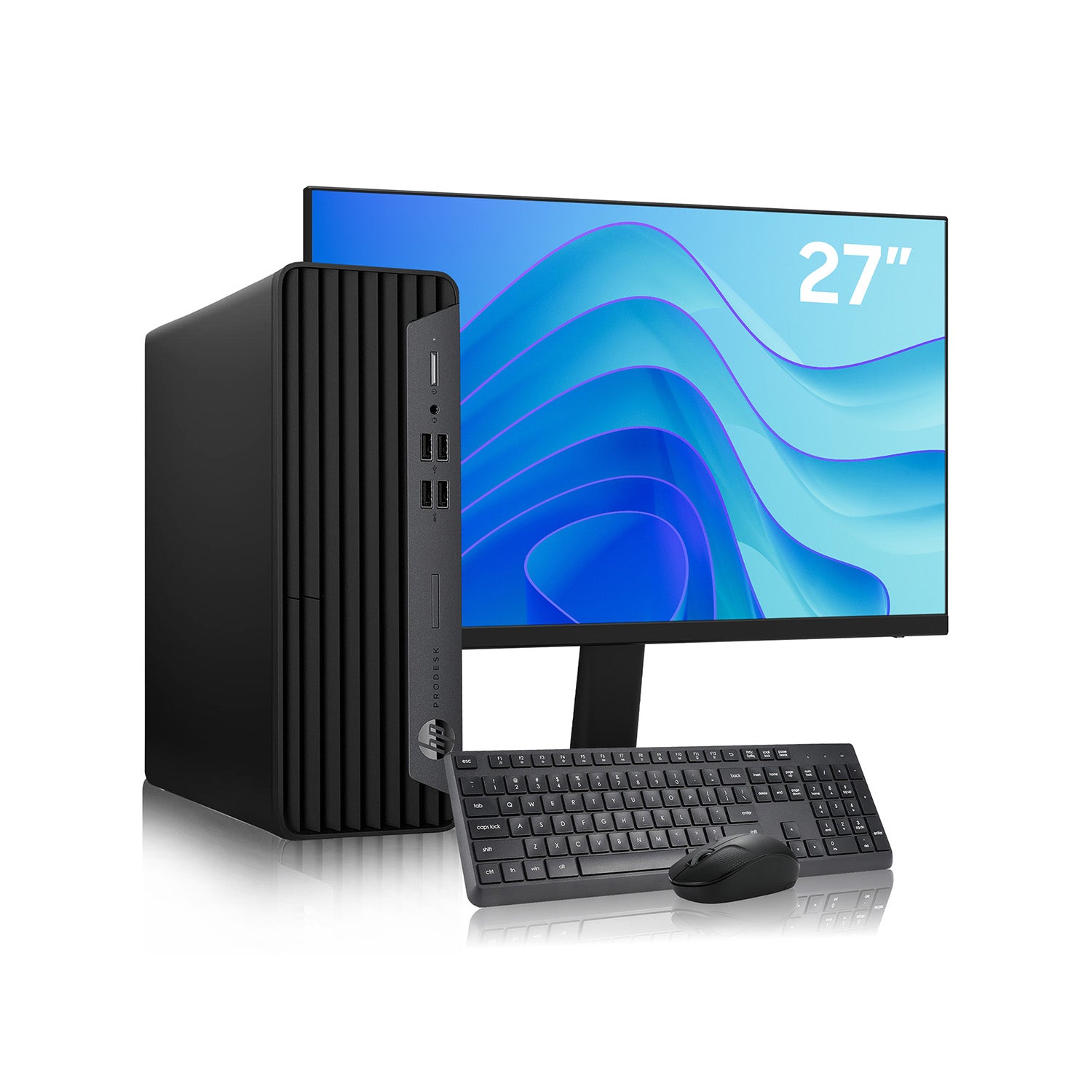 HP ProDesk 400 G7 SFF Business Desktop With 24/27-Inch FHD Monitor | Intel Core i5/ i7 Processor | 16GB DDR4 RAM | 256GB - 512GB SSD | WINDOWS 11 PRO - Refurbished