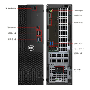 Dell OptiPlex 3050 SFF Desktop, Intel Core i5 - 7th Gen Up to 3.80 GHz Processor, 16GB - 32GB DDR4 RAM, 512GB - 2TB NVMe SSD, HDMI, WIFI, Wireless Keyboard & Mouse, Windows 10 Pro - Refurbished