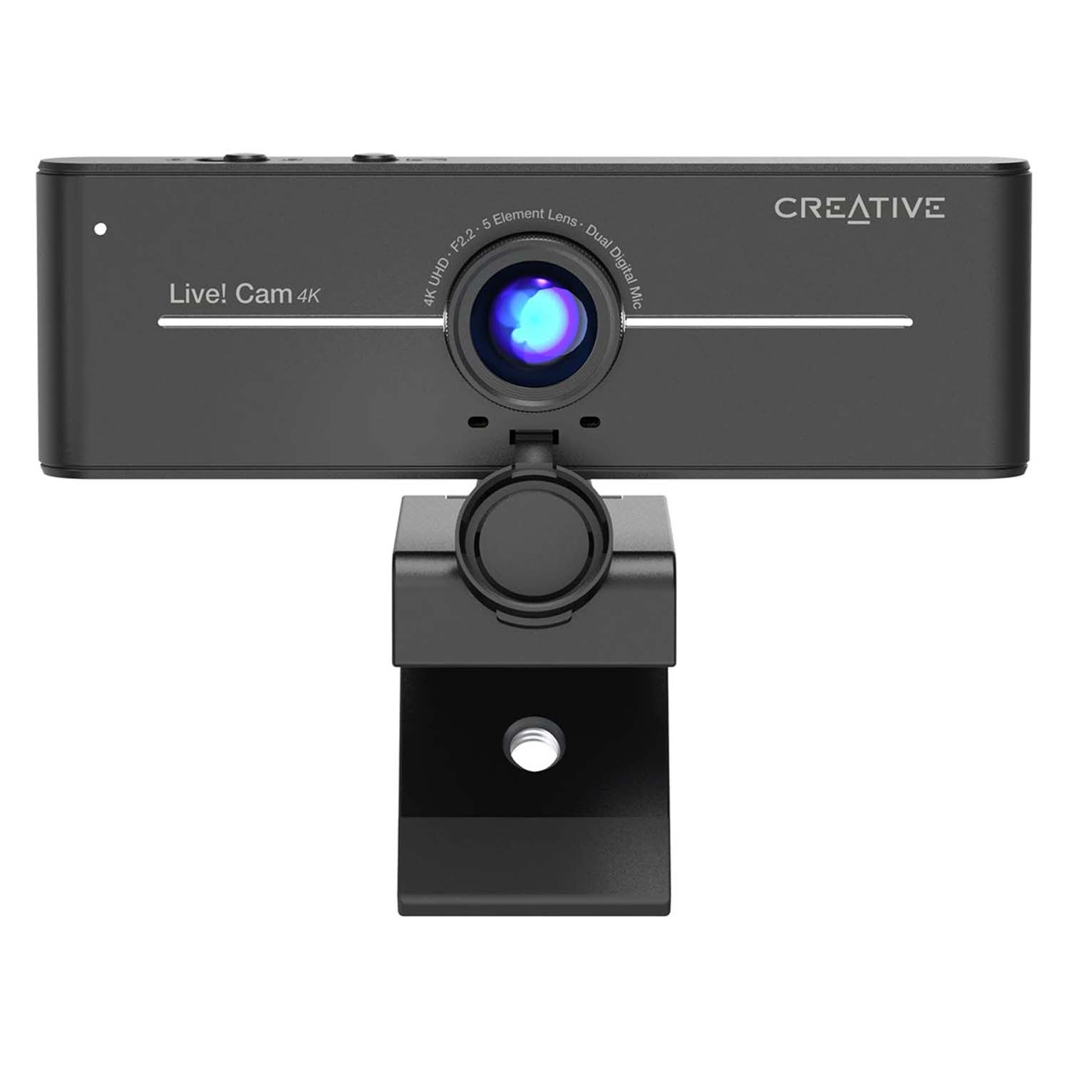 Creative Live! Cam Sync 4K UHD - 3840x2160 Webcam with Backlight Compensation, Dual Built-In Mics and Button Control Support, Compatibility With Windows PC and macOS - (73VF092000000)