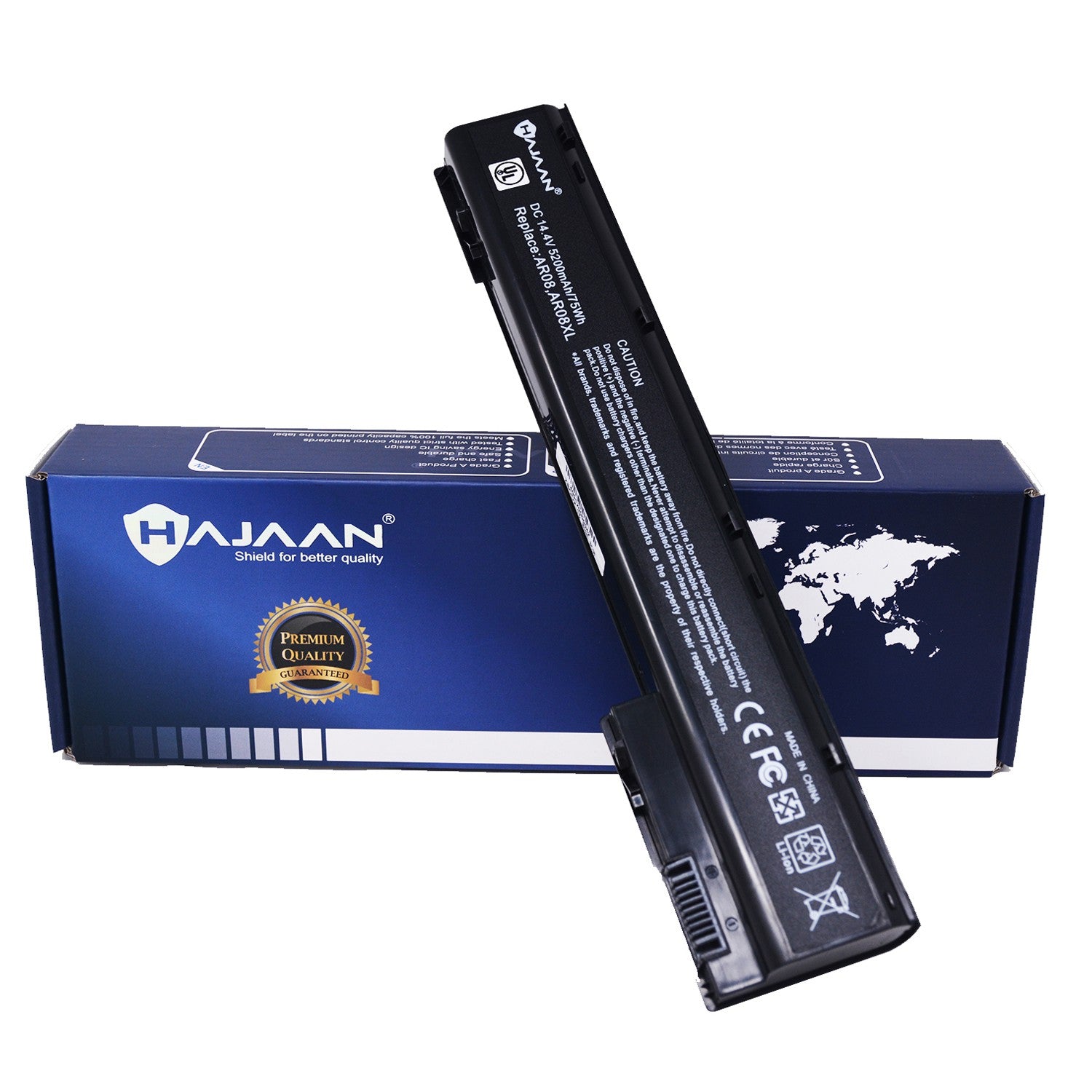 HAJAAN New Laptop Battery for HP ZBook 15 G1/G2, ZBook 17 G1/G2, 707614-121, 707615-141, AR08, AR08XL, HSTNN-1B4H, HSTNN-1B4I ( Li-ion, 5200mAh/75Wh, 8-Cells,14.4 V) 1 Year Warranty