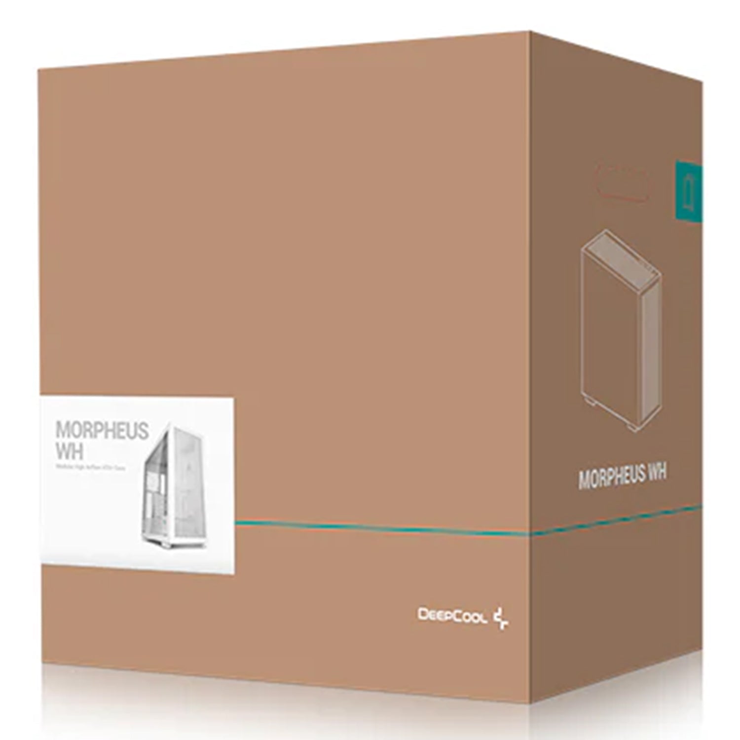 DeepCool MORPHEUS WH Mini Tempered Glass - Dual real-time digital display With Trinity of Fans - White (R-MORPHEUS-WHAPA1-A-1)