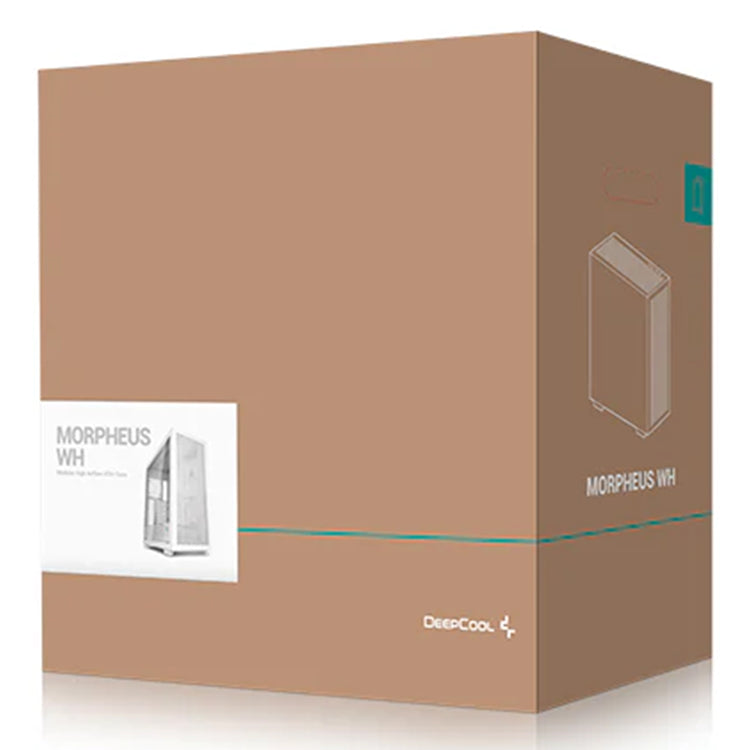 DeepCool MORPHEUS WH Mini Tempered Glass - Dual real-time digital display With Trinity of Fans - White (R-MORPHEUS-WHAPA1-A-1)