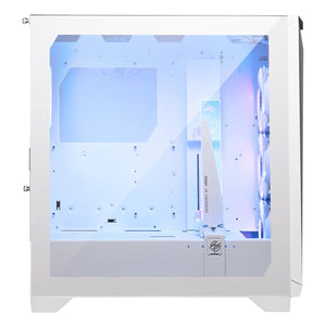 MSI MPG GUNGNIR 300R Airflow Mid-Tower ARGB Fan Gaming Case - Patented DIY friendly design with Omnidirectional Graphics Card - White / Black