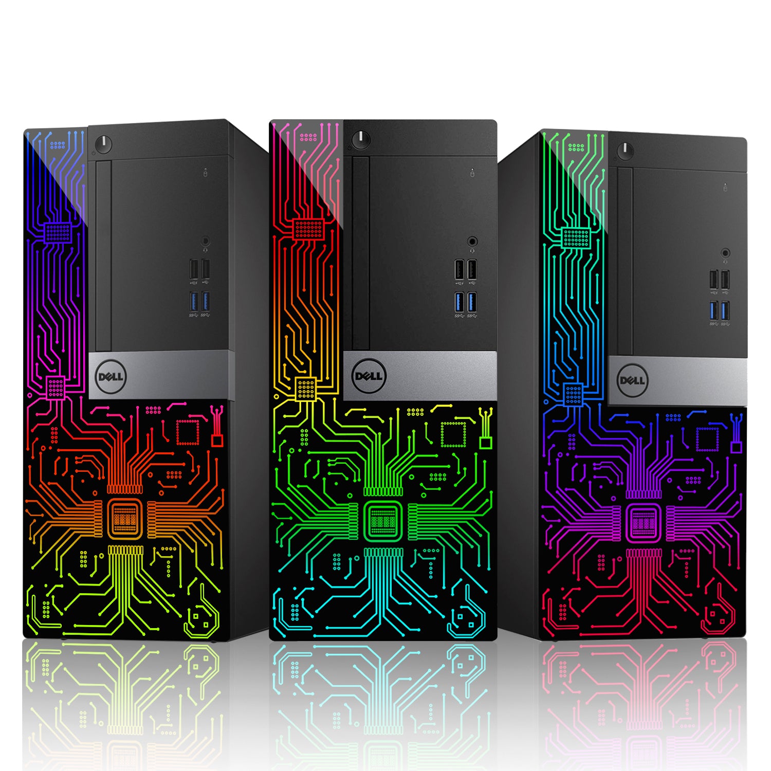 Custom Built RGB PC - Dell OptiPlex Gaming Desktop Tower, AMD/ NVIDIA Graphics, Intel i5 Hexa-Core Processor, 16GB - 32GB DDR4 RAM, 512GB - 1TB SSD, Windows 11 Pro, Keyboard Mouse - Refurbished