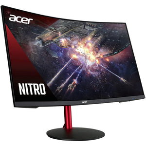 Acer XZ2 Nitro 1500R Curved Gaming Monitor (XZ322Q Pbmiiphx), 31.5 inch Full HD Widescreen, 120Hz Refresh Rate, LCD Display, VA Panel, AMD FreeSync Technology, Wall Mountable, HDMI, Display port - Refurbished