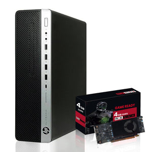 HP ProDesk SFF Desktop Computer with AMD RX 550 - GeForce GT 1030 HDMI - Intel Core i7 - 8700 Processor 3.20 GHz | 8GB - 32GB DDR4 RAM| 256GB - 2TB SSD| Windows 11 Professional WIFI