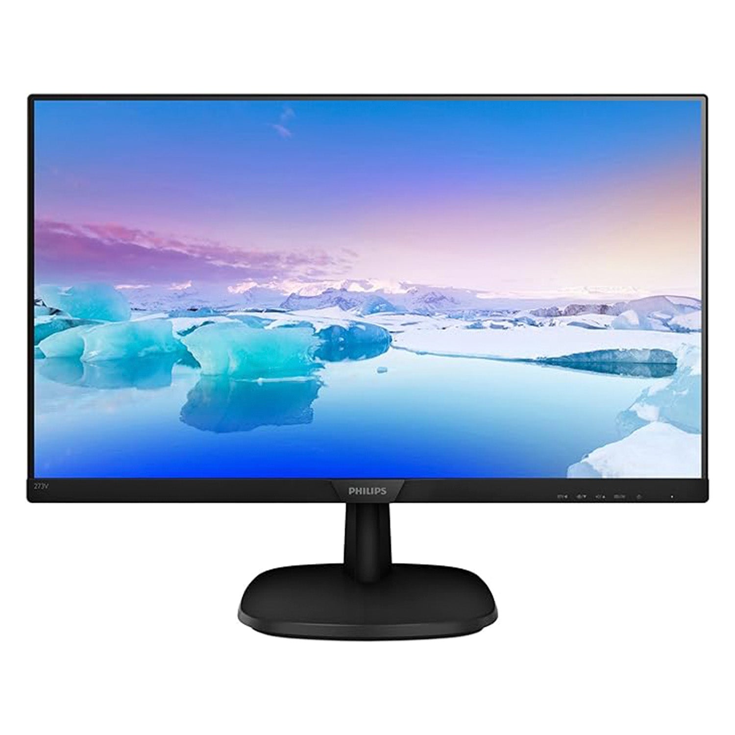 Philips V-Line 27" Full HD 1920 x 1080 Monitor 75Hz Refresh Rate Built-in Speakers Flicker-Free Low Blue Light Frameless Anti-Glare Backlit LED IPS Monitor VESA Mount VGA HDMI DisplayPort(273V7QJAB )