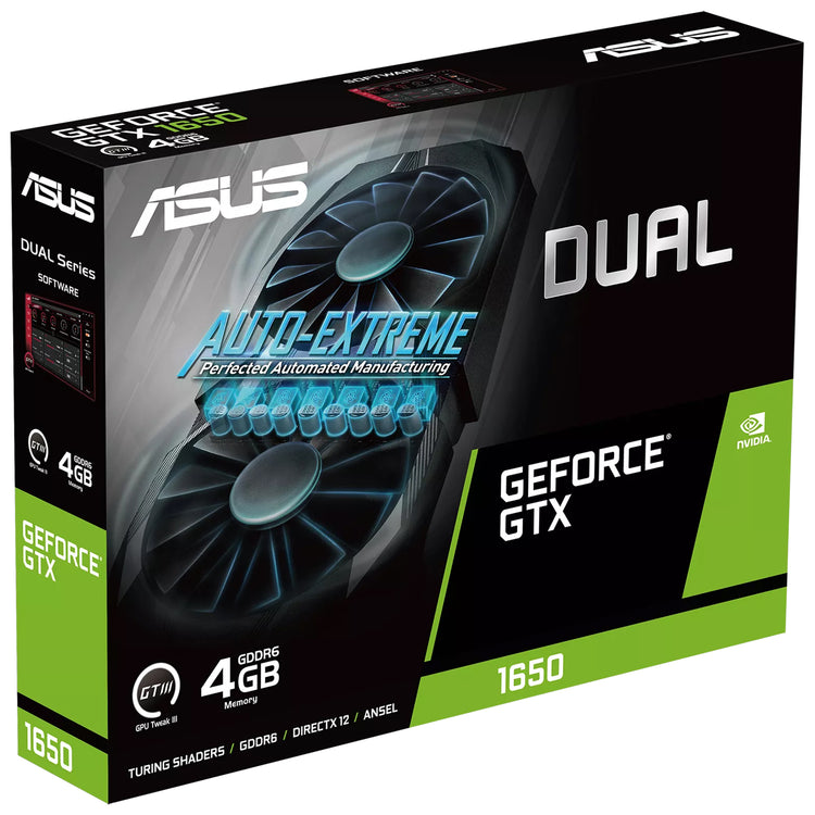 ASUS Dual GeForce GTX 1650 Graphics Card 4GB GDDR6