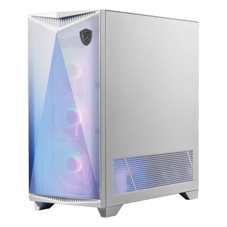 MSI MPG GUNGNIR 300R Airflow Mid-Tower ARGB Fan Gaming Case - Patented DIY friendly design with Omnidirectional Graphics Card - White / Black