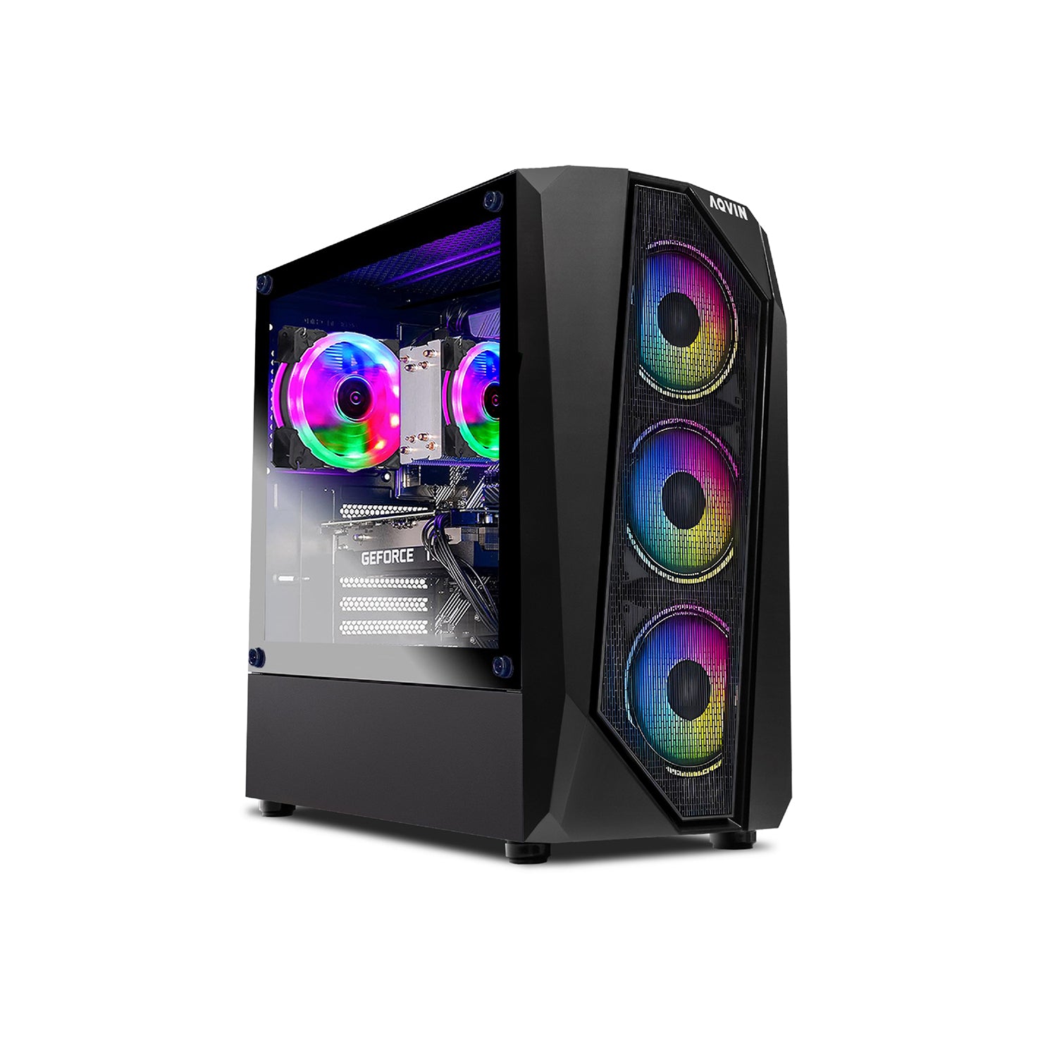 AQVIN AQ30 Series Gaming PC | Ray Tracing NVIDIA and AMD Graphics Card | Intel Core i7 - 8th Gen CPU | 32GB RAM DDR4 | 1TB - 2TB SSD Storage | Windows 11 Pro | Gaming Keyboard Mouse