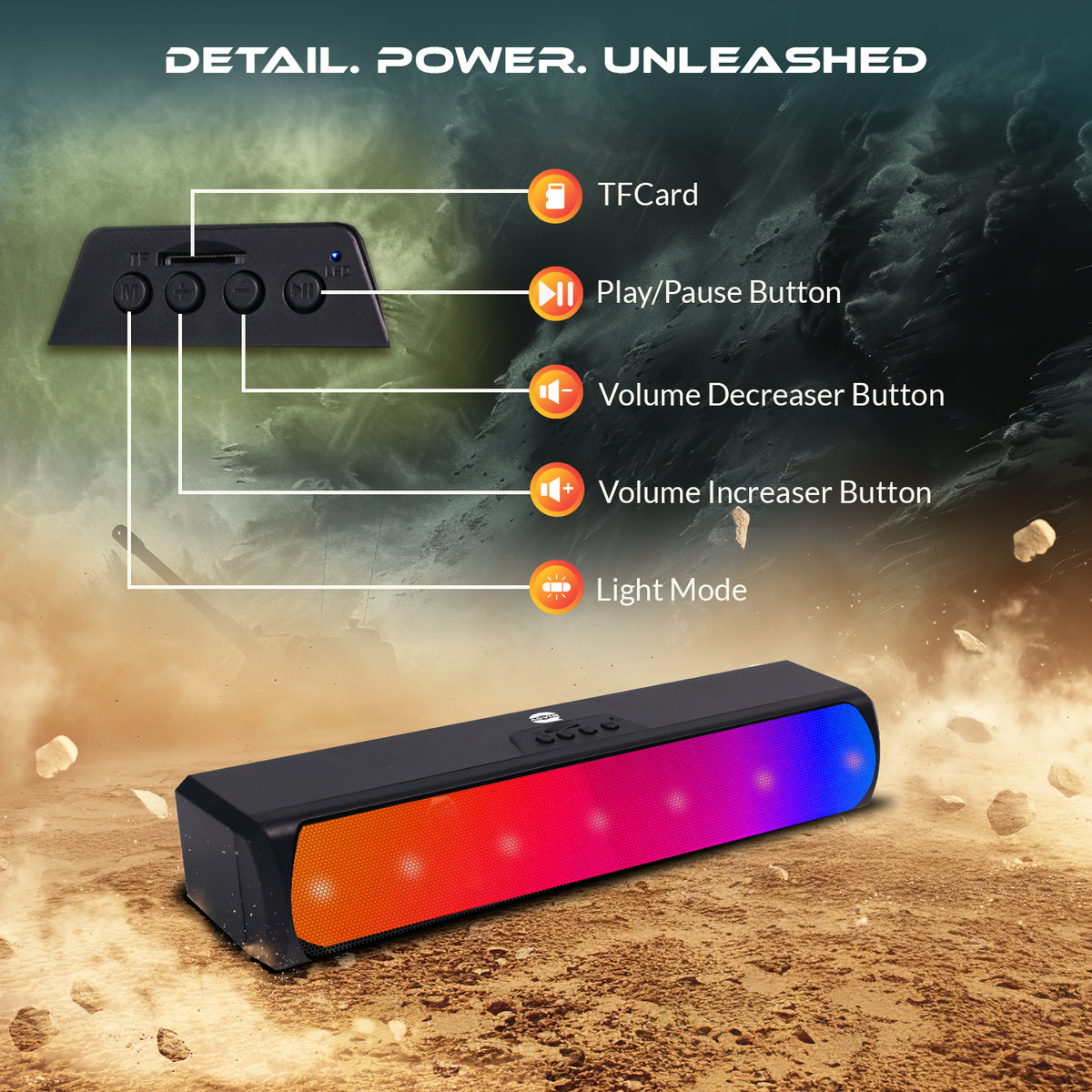 AQVIN Q120 RGB Gaming Speaker – Desktop PC Speaker with Bluetooth