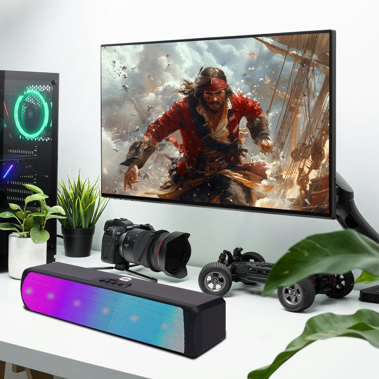 AQVIN Q120 RGB Gaming Speaker – Desktop PC Speaker with Bluetooth