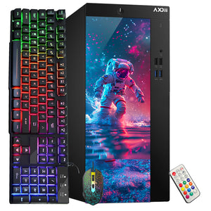 AXOII Spaceman Gaming PC, Intel Core i5/i7 Processor, Graphics Card - GTX 1050 / GTX 1650 / RTX 3050, 32GB DDR4 RAM, 1TB M.2 NVMe SSD, 24/27 Inch Gaming Monitor, Bluetooth - Windows 11 Pro