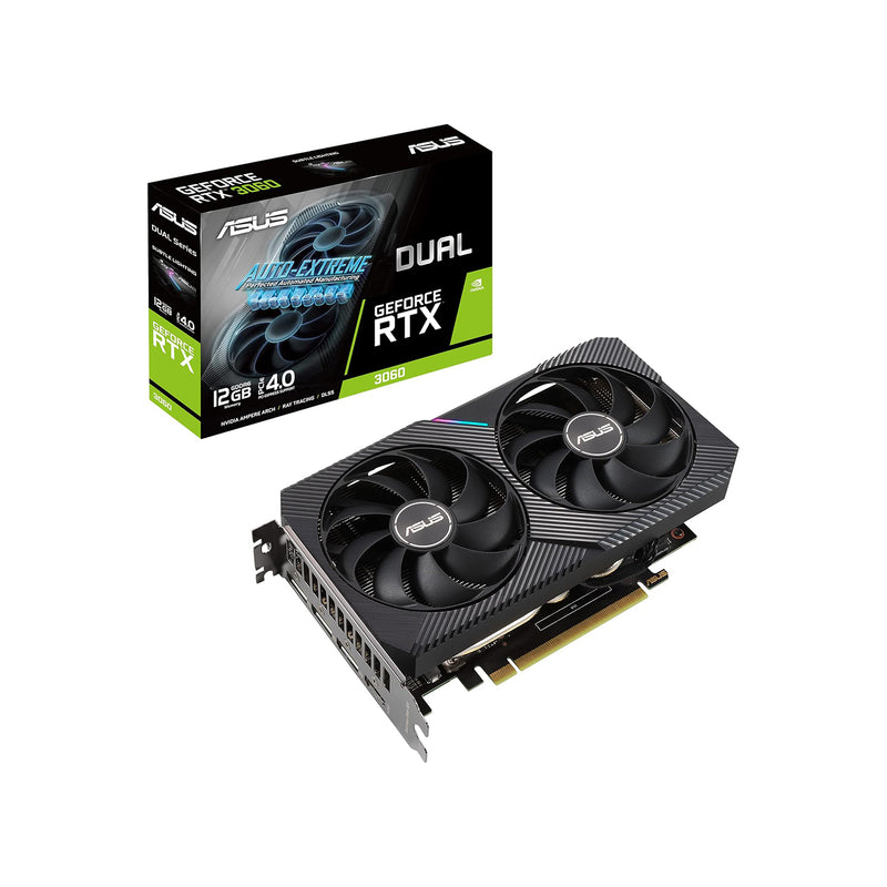 ASUS Dual GeForce RTX 3060 V2 OC Edition Gaming Graphics Card - 12GB GDDR6, 192-Bit Memory, Axial-tech Fan Design With 2-Slot design, 3x Display Port, 1x HDMI