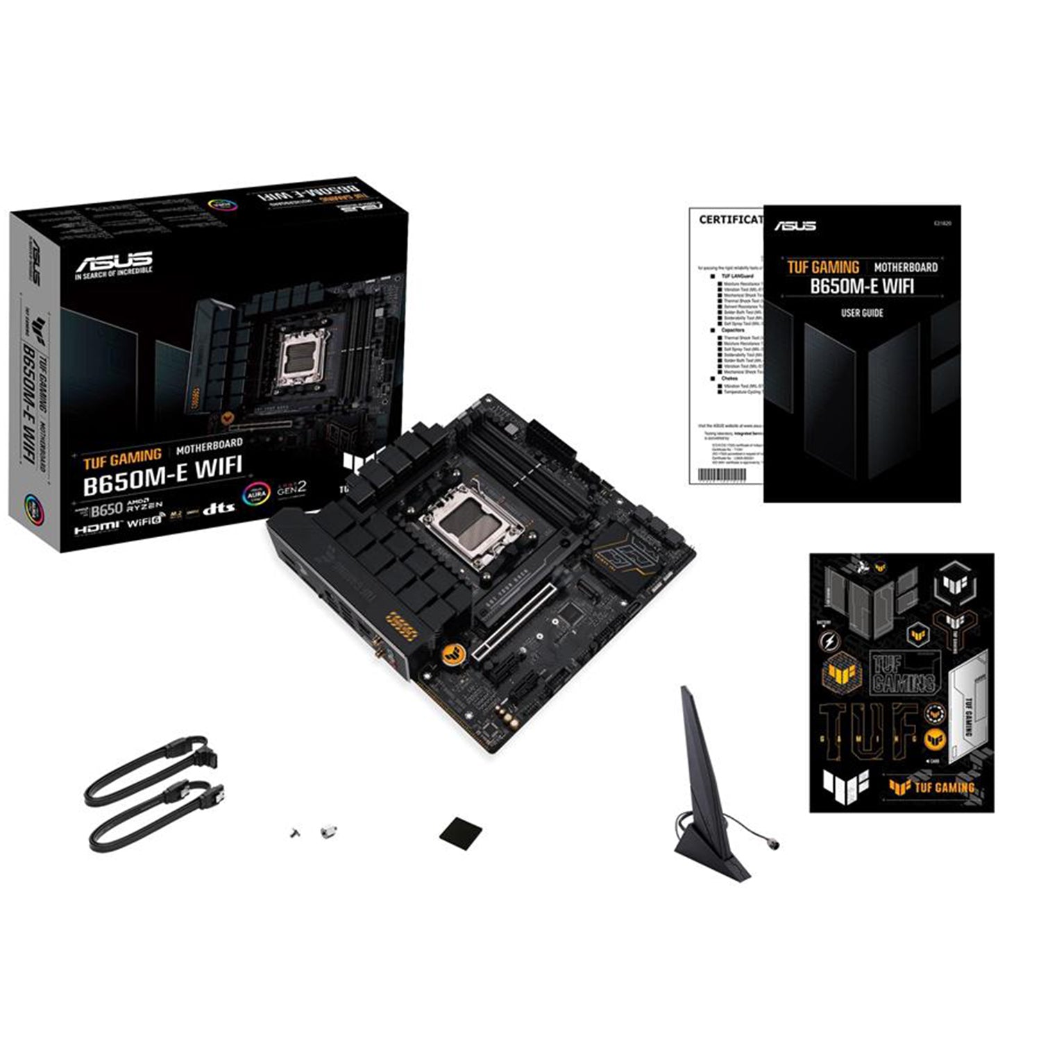 ASUS TUF Gaming B650M-E WIFI Motherboard mATX - Supports AMD Ryzen 9000 / 8000 / 7000 Series Processors, 192GB DDR5 Max Memory, AM5 Socket, HDMI / DisplayPort