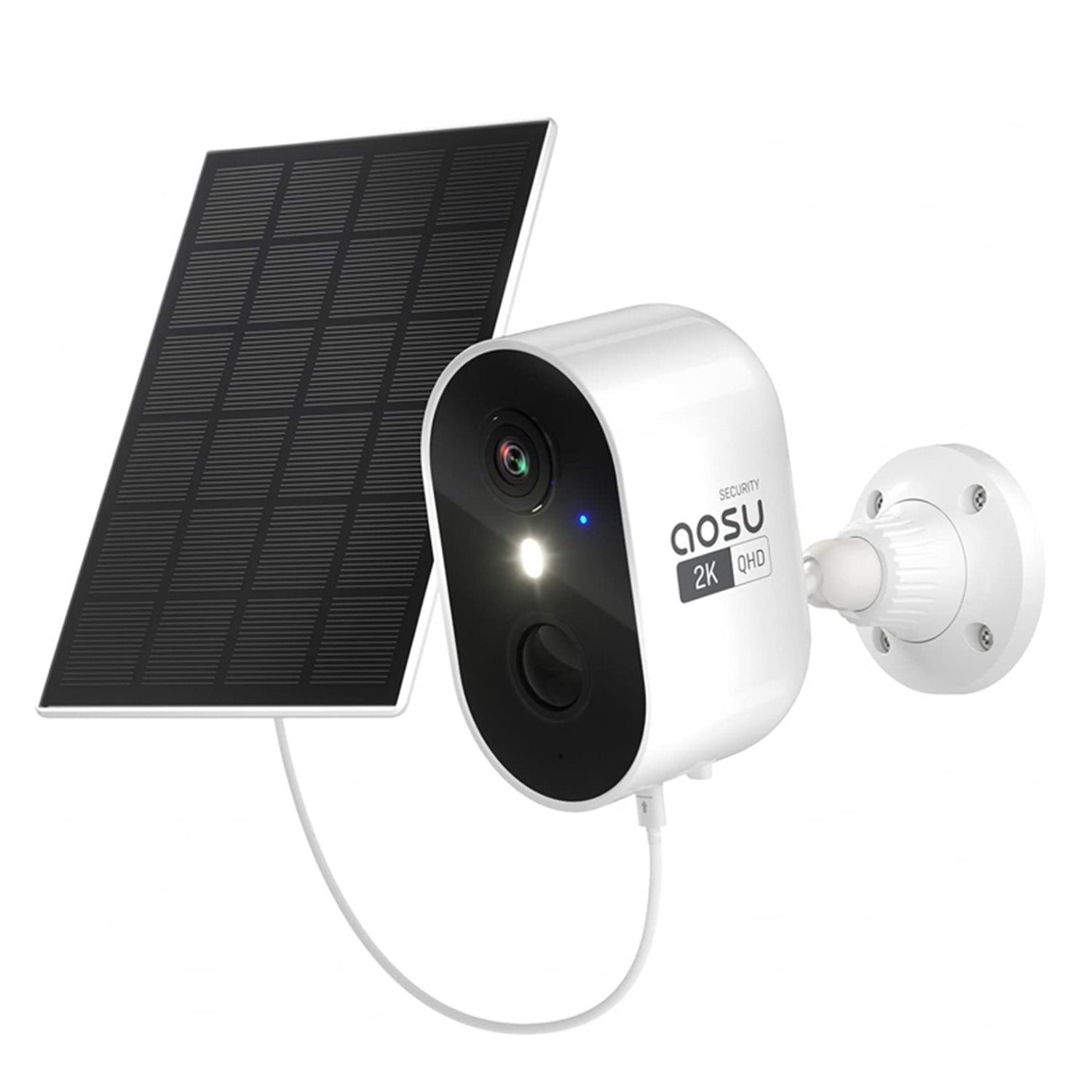 AOSU C7P-2H 3MP | 2pcs Solar-Powered | Dual Band Wi-Fi Cameras With Spotlight | 166 Degree Wide-angle Lens AI | 2-Way Audio Function and 32GB Local Storage Box (SEC-KIT-AOSU-C7P-2H)