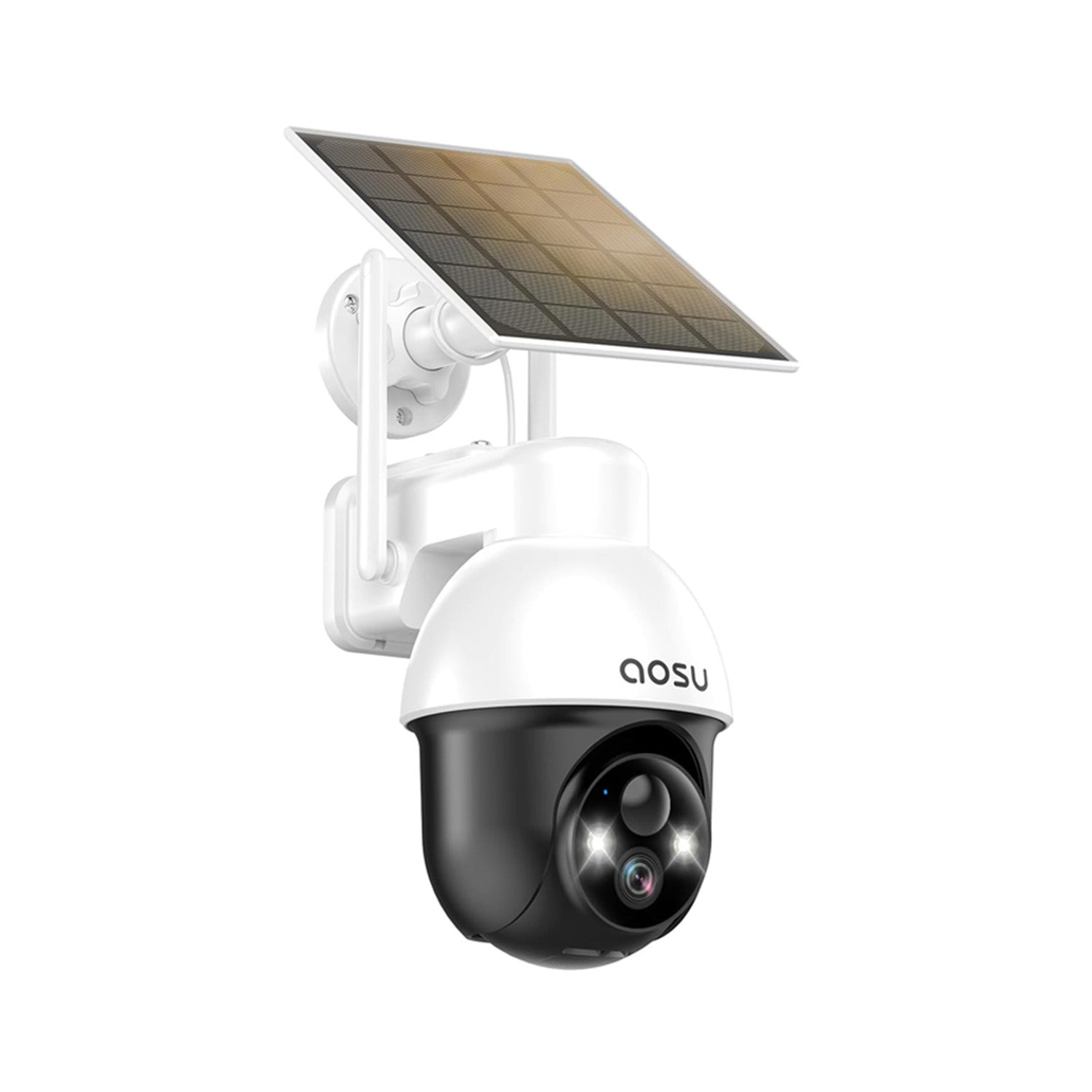 AOSU C9L 4MP / Wireless Outdoor PT Battery Camera With Solar Panel / Light and Sound Alarm / 360 Degree Coverage / Automatic Human Tracking and 2-Way Audio (SEC-CAM-AOSU-C9L)