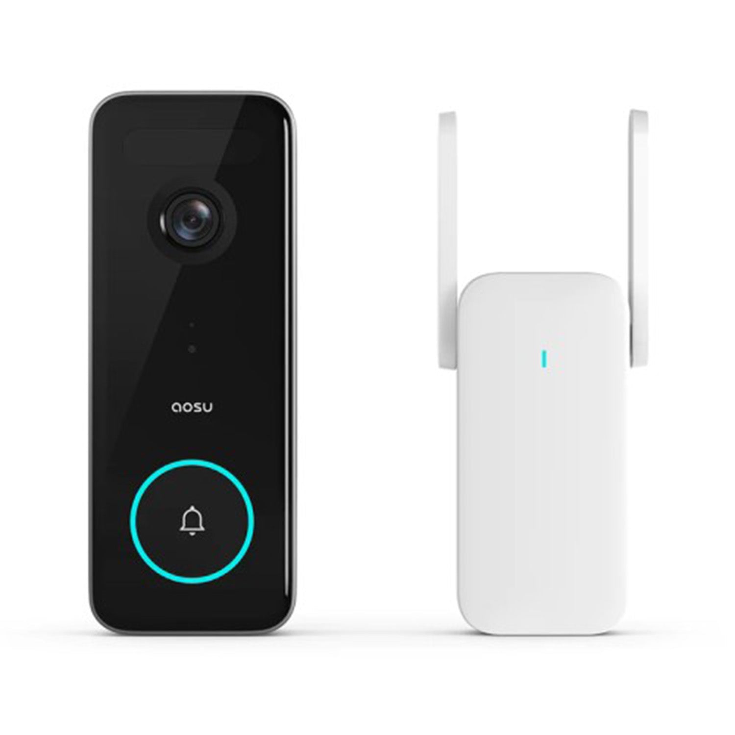 AOSU V8S 5MP UHD Wireless Doorbell Camera, 180- Day Battery Life, AI 3D Motion Detection and Built-in 8G Memory, Compatible with Alexa -  No Monthly Fee