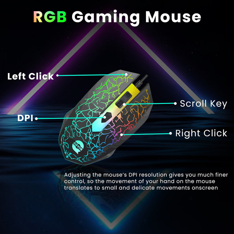 AQVIN Gaming PC Desktop Computer Tower, Intel Core i7 up to 4.60 GHz, 32GB DDR4 RAM, 1TB - 2TB SSD, RTX 3050, 3060, 5060 Graphics card, Windows 11 Pro, WIFI - RGB Keyboard and Mouse