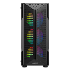 AQVIN AQ20 Gaming Desktop Computer Combo, New 24 inch/ 27 inch Gaming Curved monitor (Intel Hexa Core i7 Processor| 32GB DDR4 RAM| 1TB - 2TB SSD| GTX 1660s, RTX 3050, 3060, 4060| Windows 11 Pro)