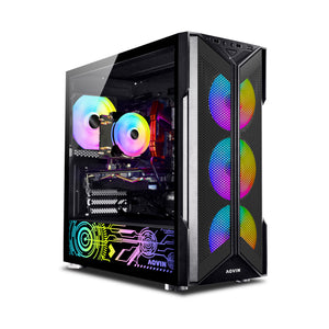 Gaming Desktop PC - Intel Core i7 8th Gen, 16GB / 32GB RAM, 512GB NVMe SSD + 500GB HDD, GT 1030 / RX 550 Graphics Card, Windows 11 Pro - Refurbished