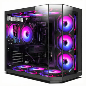 AQVIN Ignite Gaming PC, Intel Core i5 / i7 Processor, 16GB DDR4 RAM, 1TB NVMe SSD, GeForce RTX 3050 / 5050 Graphics Card, Gaming Keyboard and Mouse, Windows 11 Pro - New