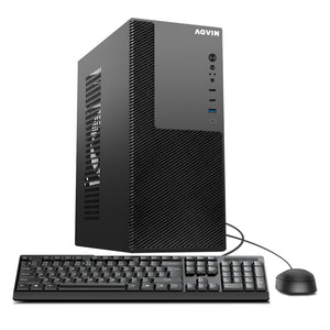 AQVIN MTX60 MiniTower Computer PC - Intel i5/ i7 - 8th Gen Processor, 16GB - 32GB DDR4 RAM, 512GB - 1TB NVMe SSD, Windows 11 Pro, Wired Keyboard & Mouse, AX900 WiFi + Bluetooth Adapter - New