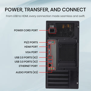 AQVIN Compact Business Desktop - Intel i5/ i7 - 9th Gen Processor, 16GB - 32GB DDR4 RAM, 512GB - 1TB NVMe SSD, Windows 11 Pro - MTX60
