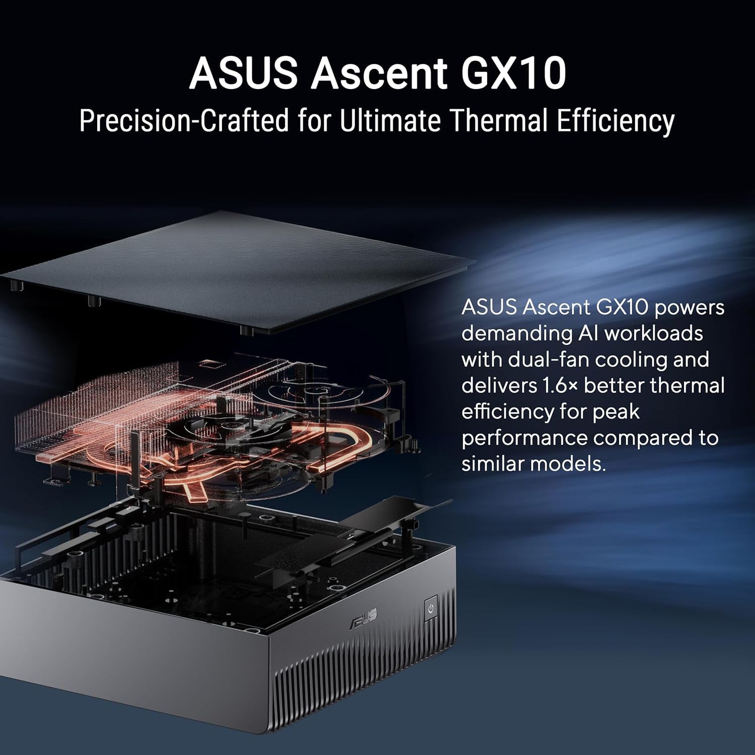 ASUS Ascent GX10 Ultra-Small AI Supercomputer - NVIDIA GB10 Grace Blackwell | 128GB Unified Memory | DGX Spark Developer Desktop