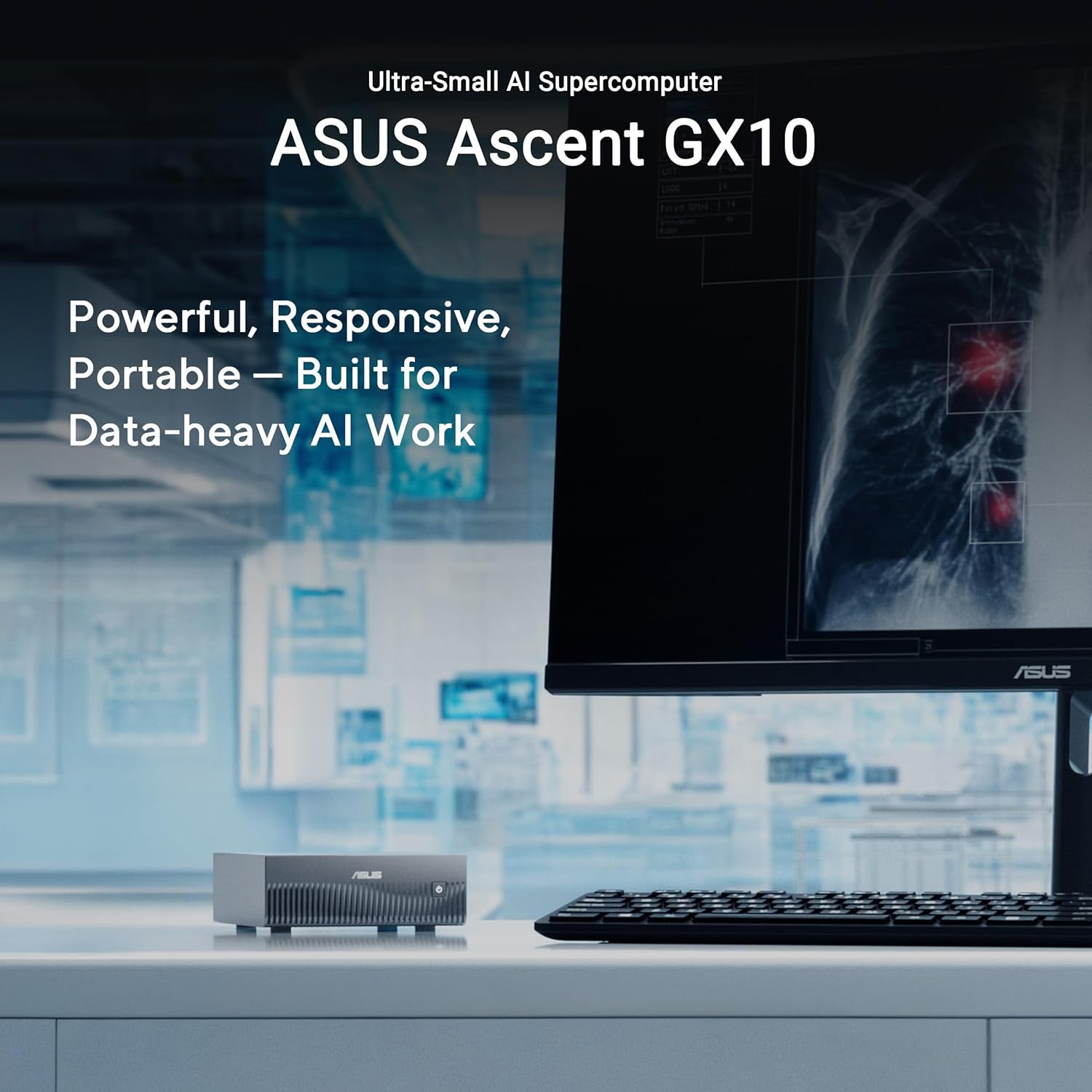 ASUS Ascent GX10 Ultra-Small AI Supercomputer - NVIDIA GB10 Grace Blackwell | 128GB Unified Memory | DGX Spark Developer Desktop