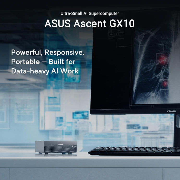 ASUS Ascent GX10 Ultra-Small AI Supercomputer - NVIDIA GB10 Grace Blackwell | 128GB Unified Memory | DGX Spark Developer Desktop