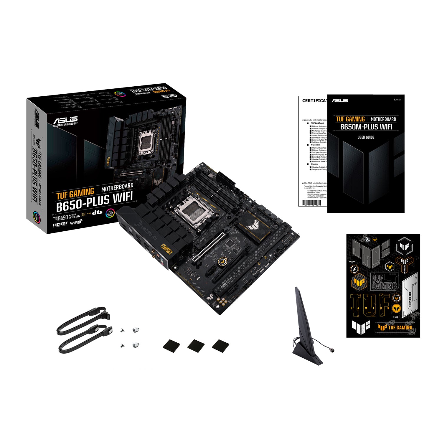 ASUS TUF Gaming B650-Plus WiFi ATX Motherboard -  Support AMD Ryzen 9000/8000/7000 Series Desktop Processor, With DDR5 Up to 128GB Max Memory, Display Port / HDMI