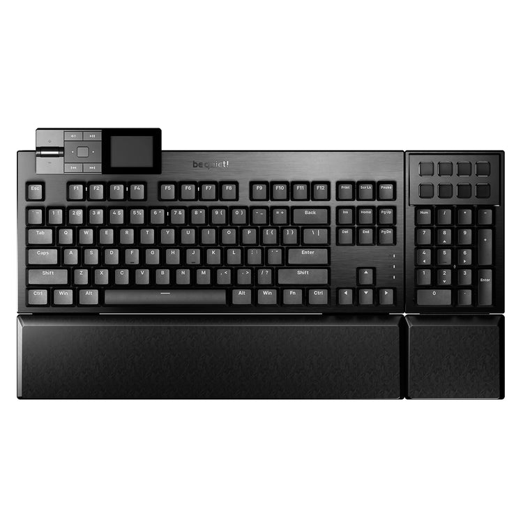 be quiet! Dark Mount (Silent Linear US) Mechanical Keyboard - Durable and ergonomic With Hot-swappable Numpad and Media Dock - BT001US