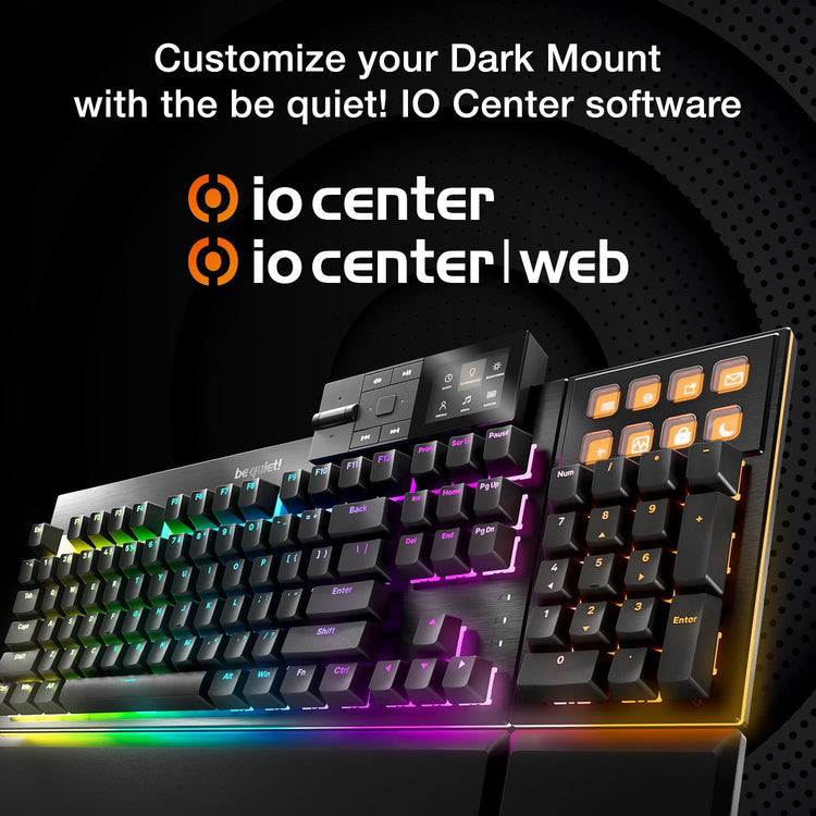 be quiet! Dark Mount (Silent Linear US) Mechanical Keyboard - Durable and ergonomic With Hot-swappable Numpad and Media Dock - BT001US