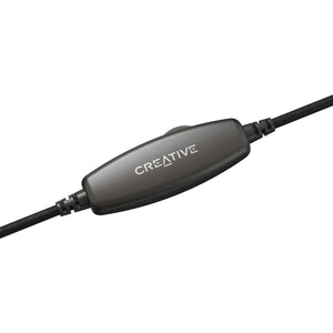 Creative HS-230 Analog Headset With Noise-Cancelling Mic and Inline Remote Control, 40 mm Neodymium Drives Plug-and-Play, Compatible With any PC or Mac Computer USB-A Port - (51EF1110AA000)