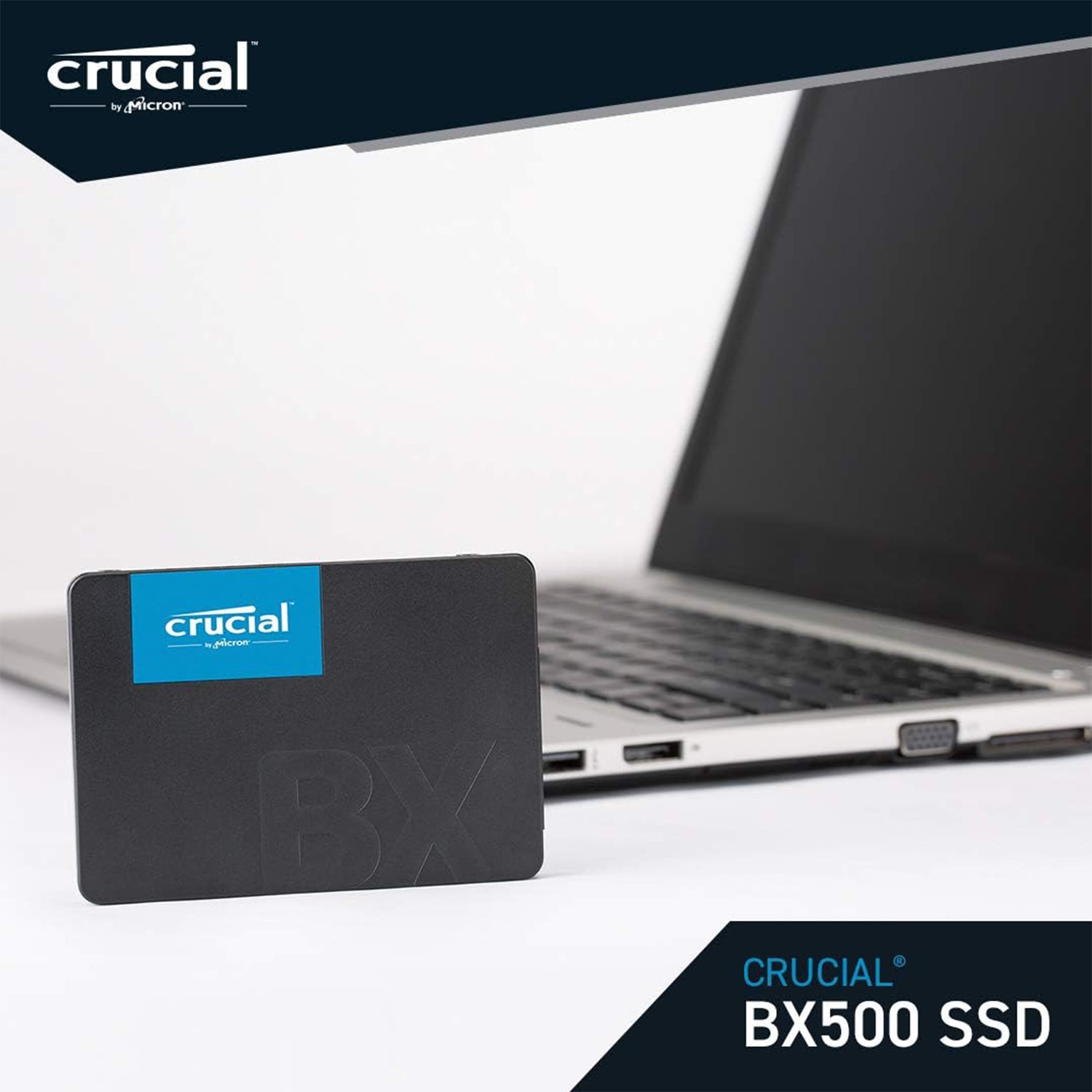 Crucial BX500 2TB SSD | 3D NAND SATA Interface | 2.5 inch Form Factor | up to 540 MB/s read for Laptop or Desktop PC - (CT2000BX500SSD1)