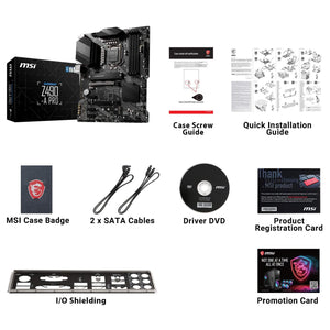 MSI Z490-A PRO ProSeries Motherboard ATX, LGA 1200 Socket , Intel 10th/11th Gen, M.2, USB 3.2 Gen 2, DDR4, CFX, Gigabit LAN, HDMI/ DisplayPort