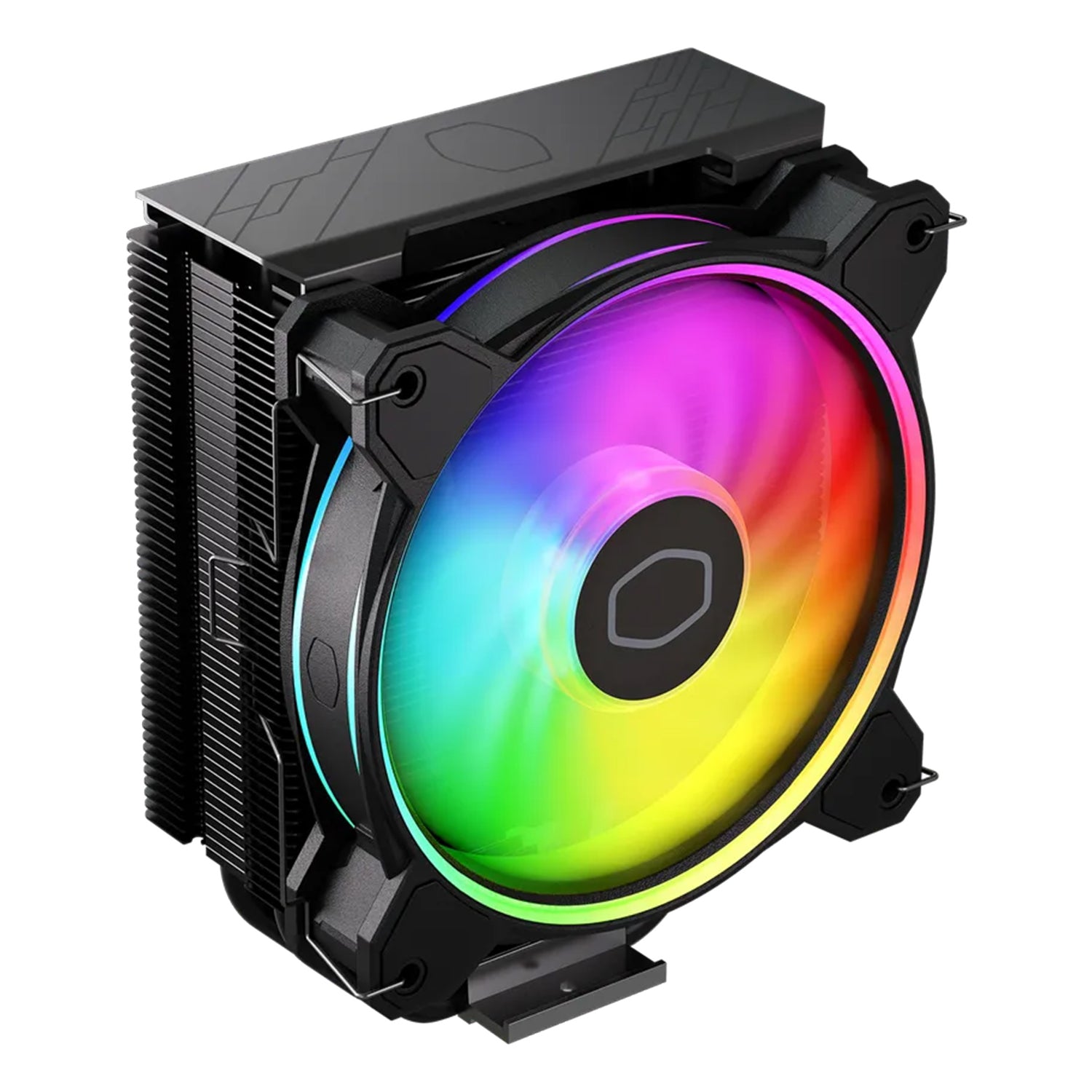 CoolerMaster Hyper 212 Halo Black CPU Air Cooling PC Fan - Heat Sink Material With Rifle Bearing Fan (RR-S4KK-20PA-R1)