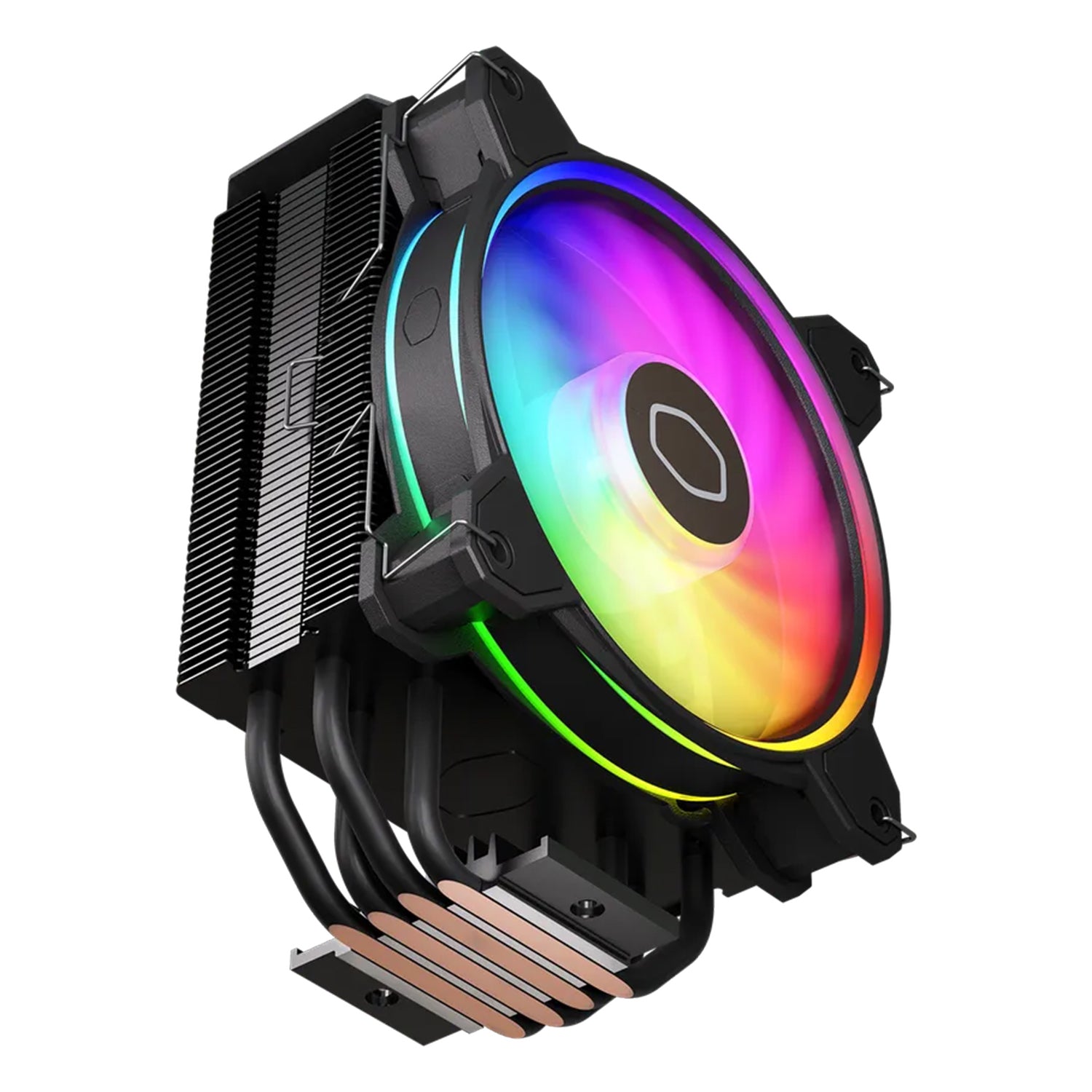 CoolerMaster Hyper 212 Halo Black CPU Air Cooling PC Fan - Heat Sink Material With Rifle Bearing Fan (RR-S4KK-20PA-R1)