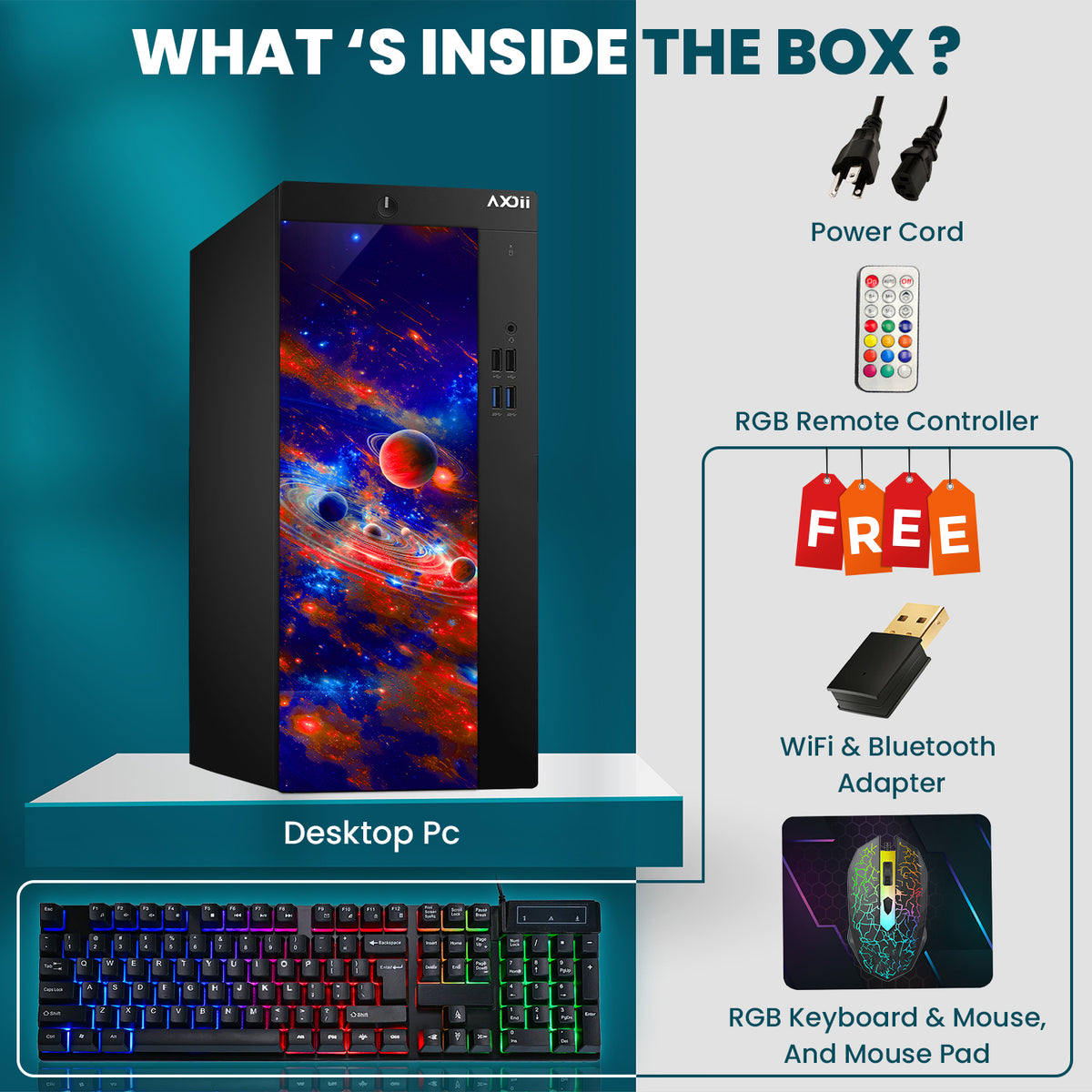 Cosmos Cell For Computer AXOII COSMOS RGB Desktop Computer PC, Intel Core i5/i7 ...