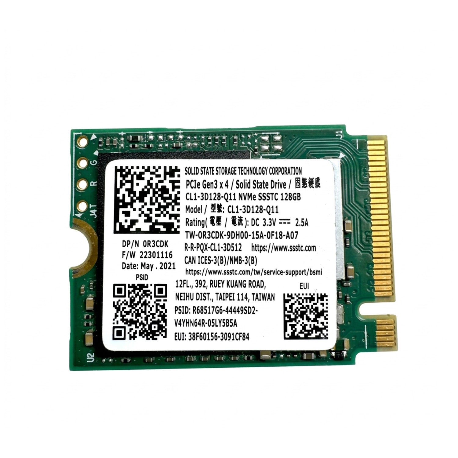 Mixed Brand Dell/Samsung/SK Hynix/Kioxia/Toshiba/WD  128GB M.2 2230 NVMe SSD for Laptop Desktop PC