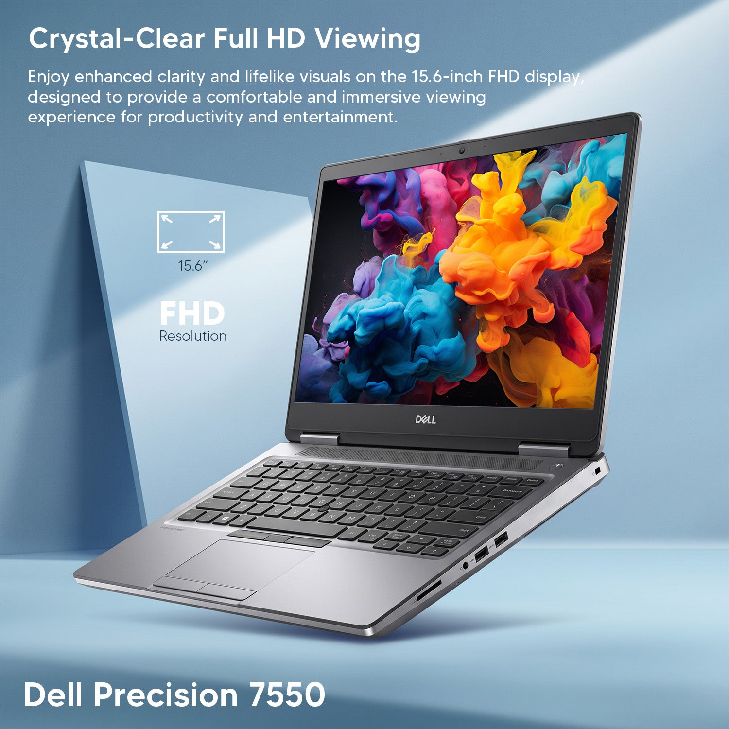 Dell Precision 7550 Mobile Workstation 15.6 inch FHD | Intel Core i7-10850H | 16GB RAM | 512GB SSD | Windows 11 Pro | Business Laptop | Refurbished