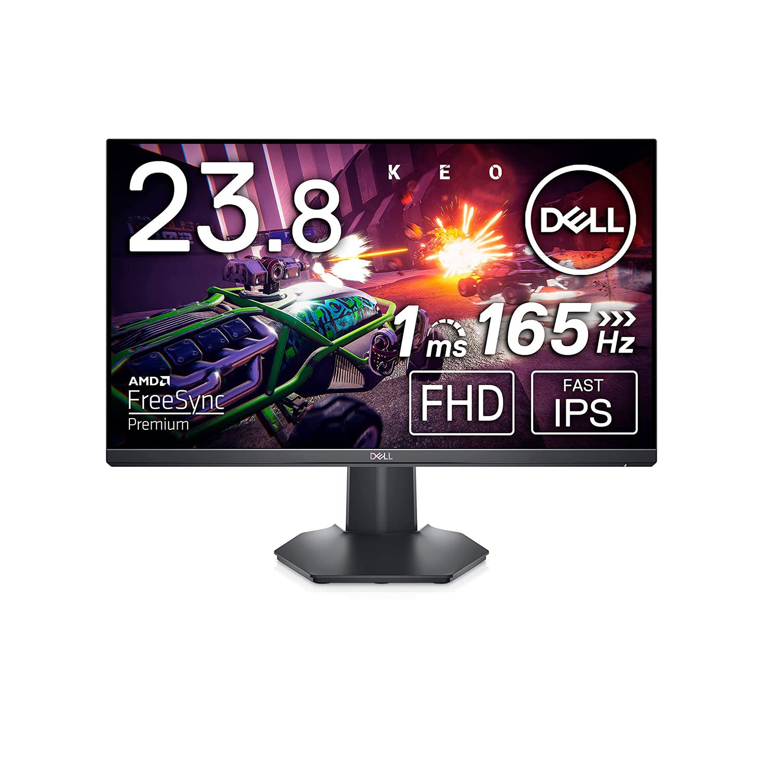 Dell 24" Inch Gaming Monitor -Full HD (1080p) at 165 Hz -1ms Response Time, IPS, AMD FreeSync Technology, 99% sRGB Color Gamut, NVIDIA G-Sync Compatible, HDMI, DisplayPort, Black- G2422HS