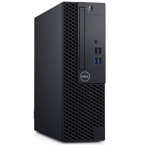 Dell Optiplex SFF Computer PC - Intel Core i7 - 8th Gen Up to 4.60 GHz Processor, 16GB DDR4 RAM, 256GB - 512GB SSD + 500GB HDD, Windows 11Pro, Dual New 24/27 inch FHD Monitor - Refurbished
