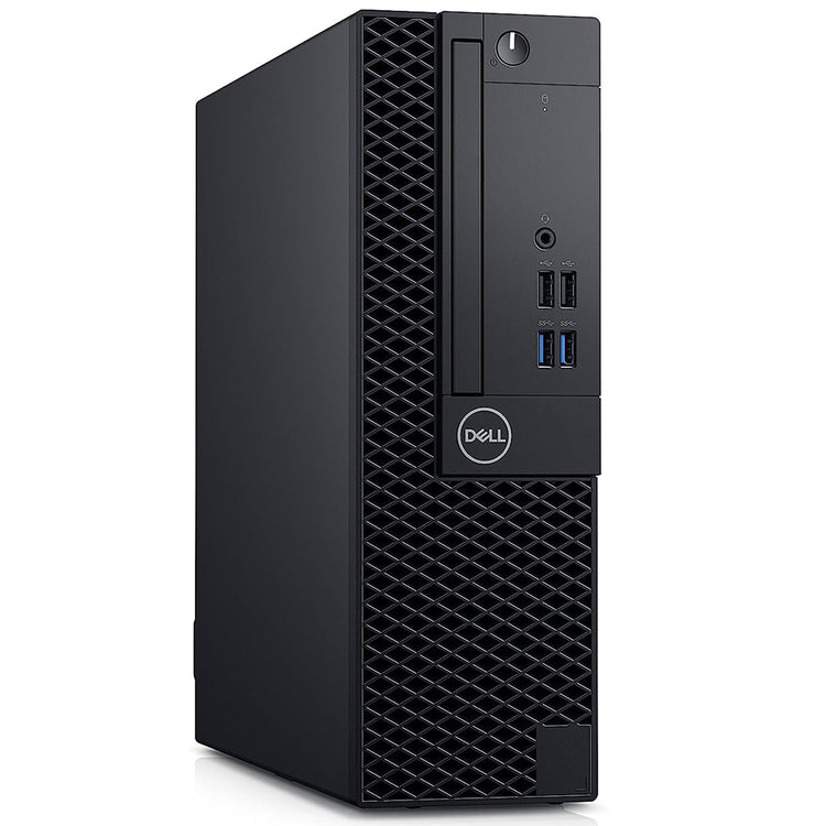 Dell Optiplex SFF Computer PC - Intel Core i7 - 8th Gen Up to 4.60 GHz Processor, 16GB DDR4 RAM, 256GB - 512GB SSD + 500GB HDD, Windows 11Pro, Dual New 24/27 inch FHD Monitor - Refurbished