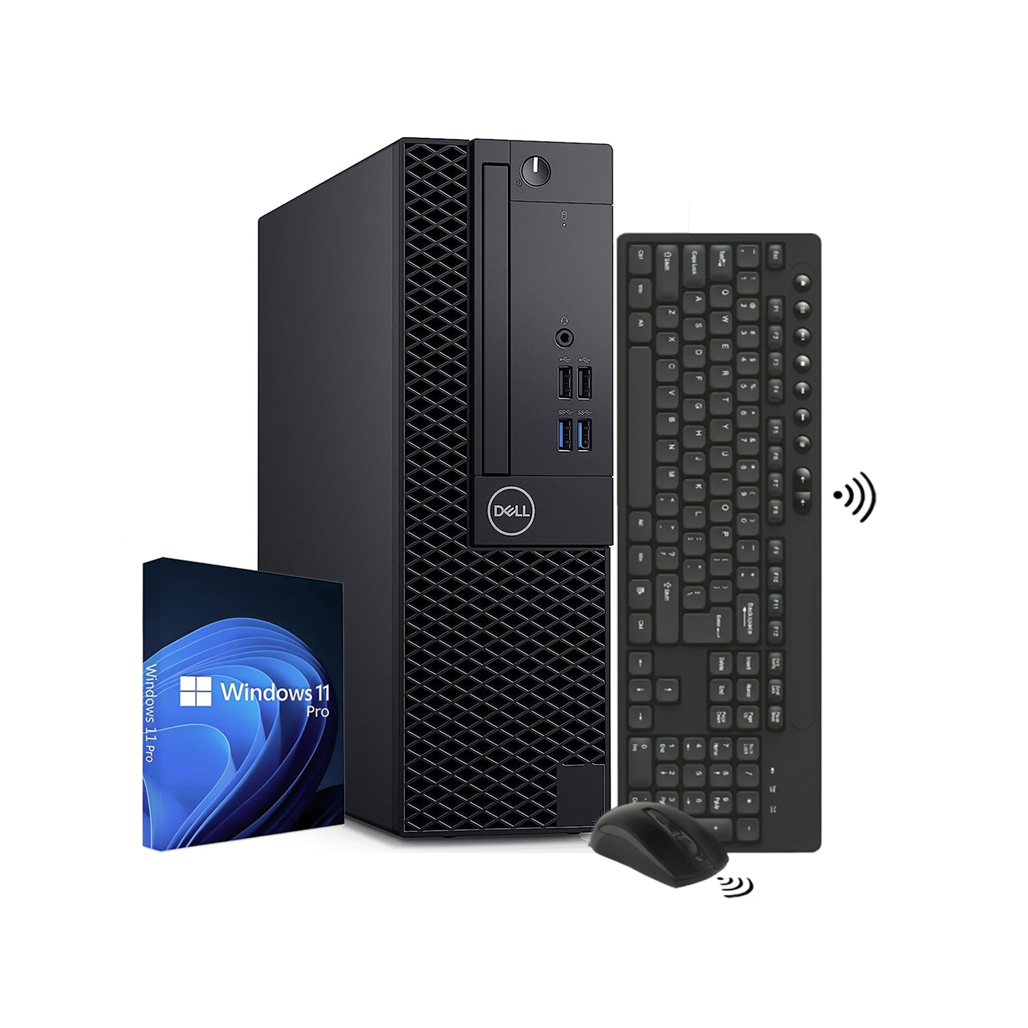 Dell OptiPlex 3060 SFF Desktop Computer PC, Intel Hexa-Core i5 - 8th Gen up to 4.10 GHz Processor, 16GB - 32GB DDR4 RAM, 512GB - 2TB SSD, Windows 11 Pro, Wireless Keyboard and Mouse - Refurbished