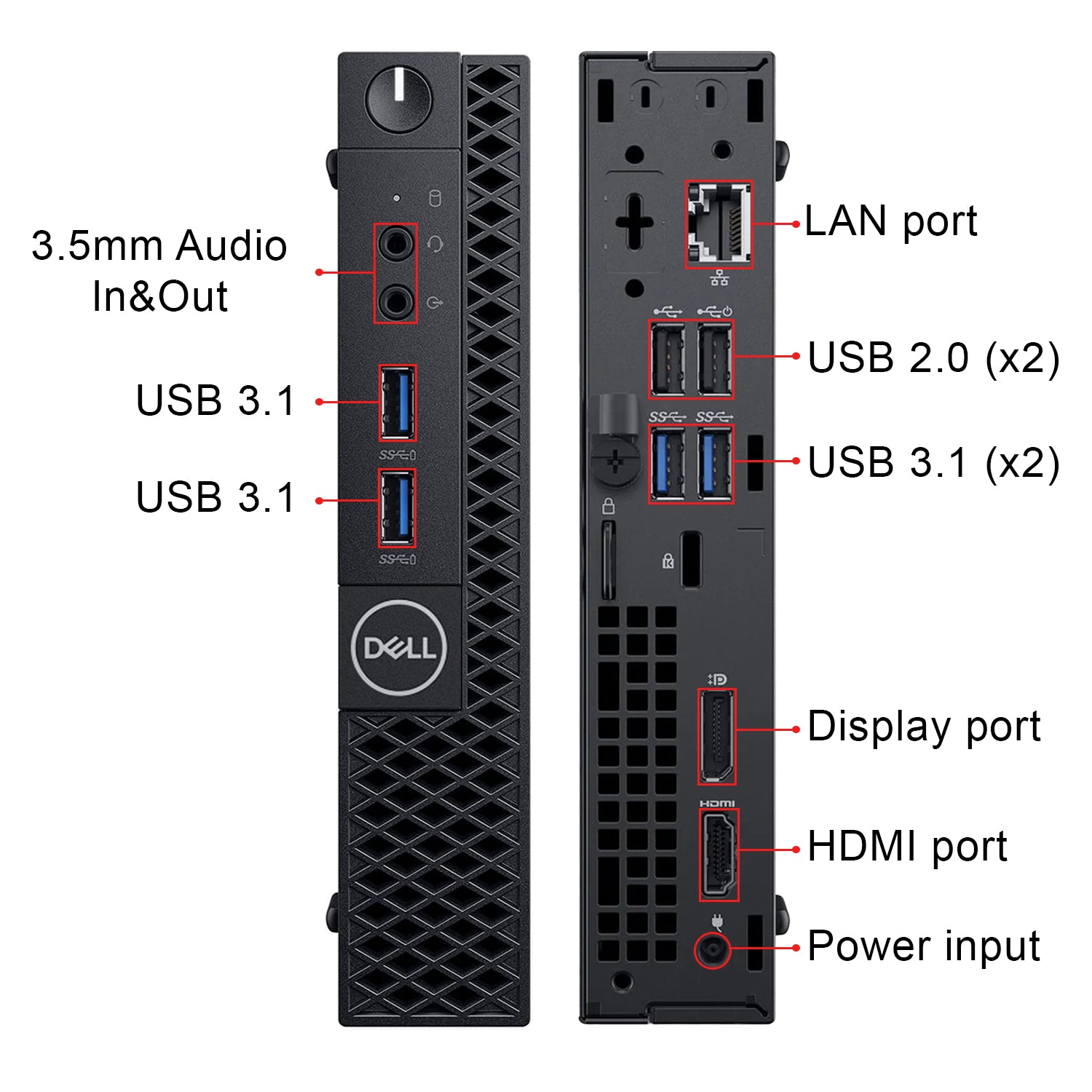 Dell OptiPlex 3070 Tiny High Performance Desktop PC | Intel Hexa-Core i5 9500T up to 3.70GHz | 16GB - 32GB DDR4 RAM | 512GB - 2TB SSD | Windows 11 Pro | WIFI - Refurbished